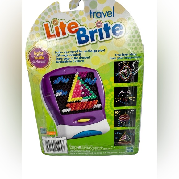 Travel Lite Brite Purple By Hasbro 120 Pegs Open Package 2006 - Picture 3 of 7